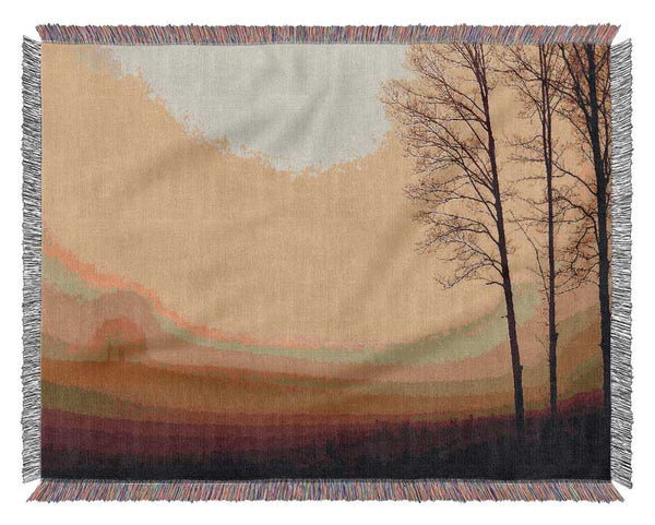 Naked Trees Woven Blanket