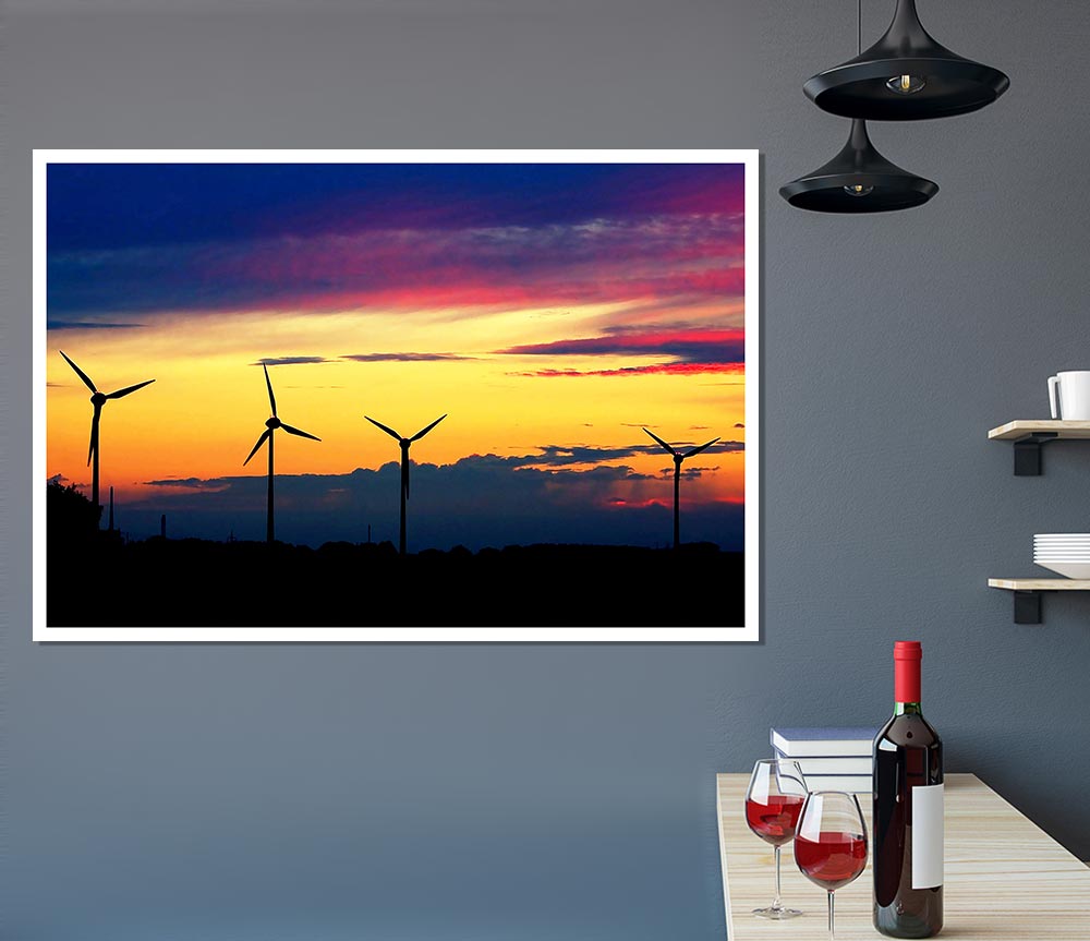 Wind Farm Print Poster Wall Art