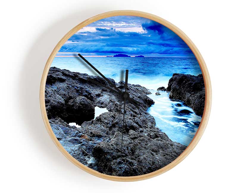 Rocky Shore Clock - Wallart-Direct UK