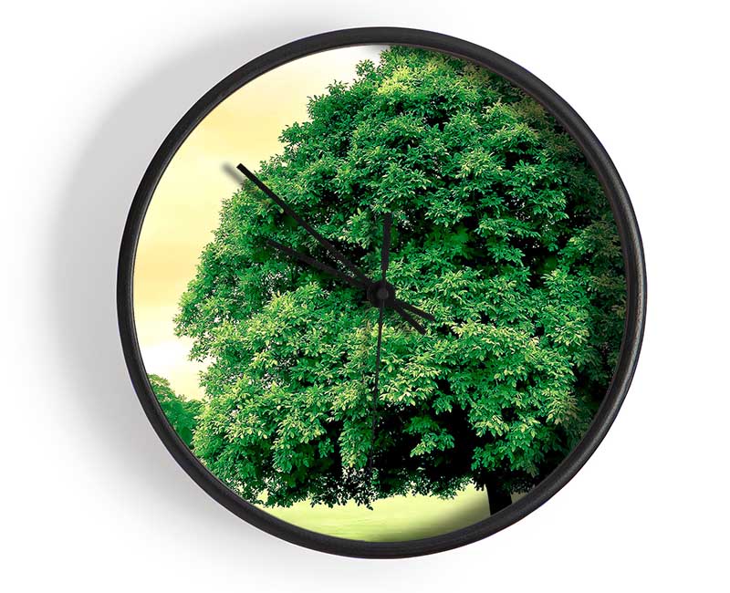 Green Tree Clock - Wallart-Direct UK