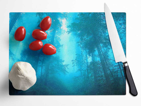 Foggy Forest Glass Chopping Board