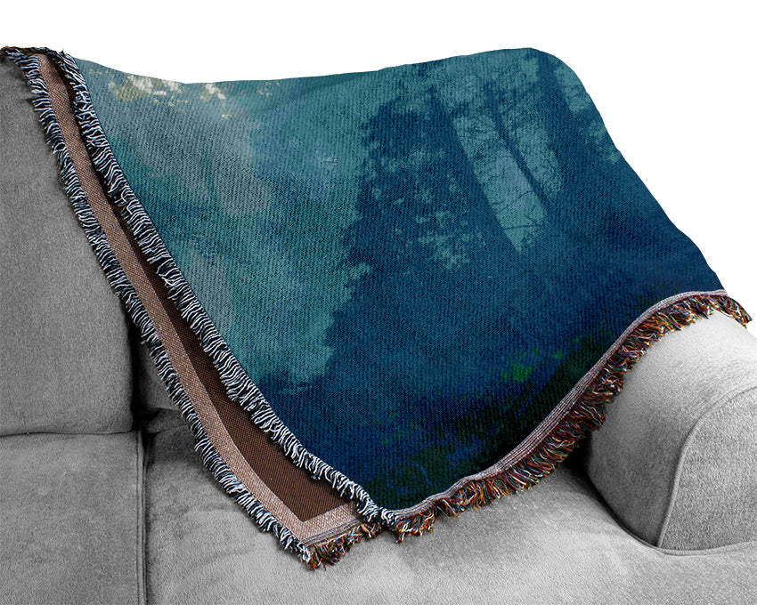 Foggy Forest Woven Blanket