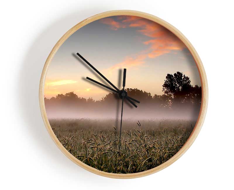 Early Morning Fog Clock - Wallart-Direct UK