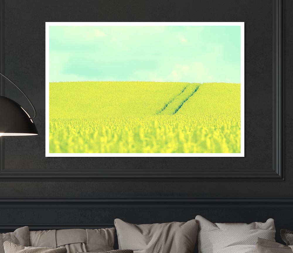 Beautiful Mustard Field Print Poster Wall Art