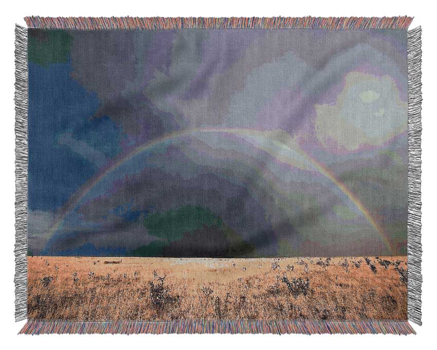 Desert Rainbow Woven Blanket