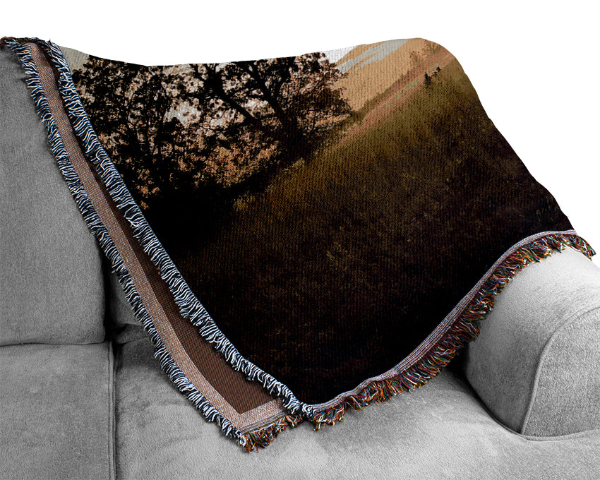 Summer Morning Mist Woven Blanket