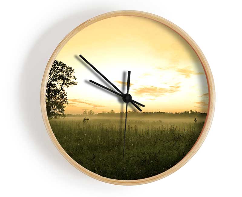 Summer Morning Mist Clock - Wallart-Direct UK