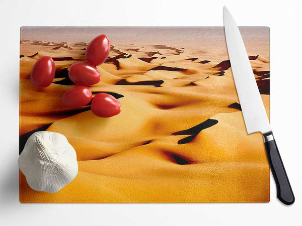 Desert Sand Dunes Glass Chopping Board