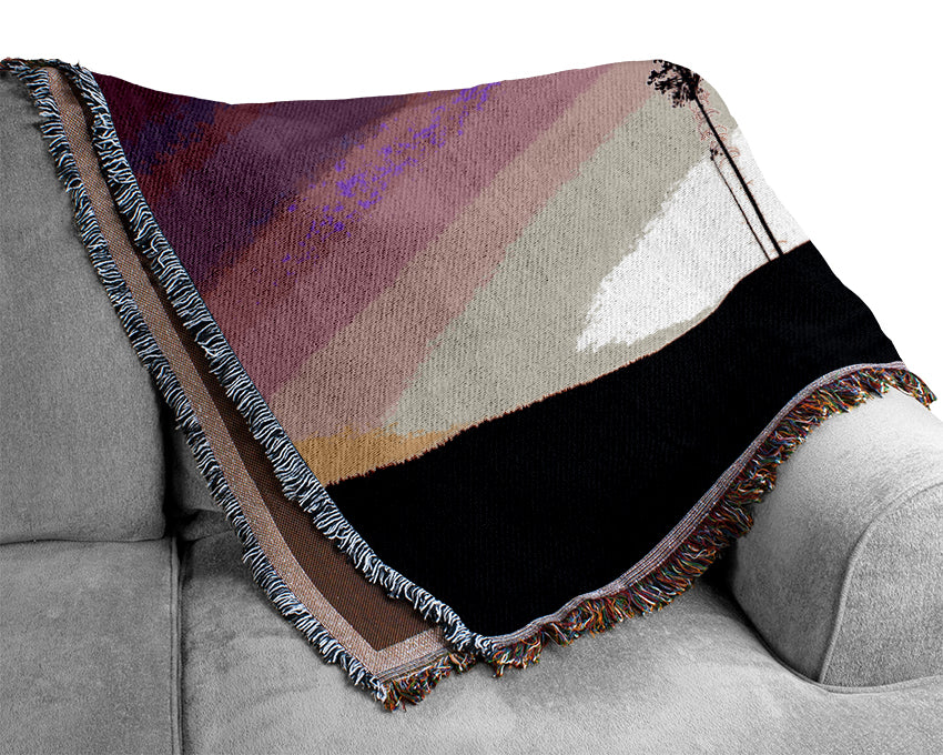 Purple Evening Woven Blanket