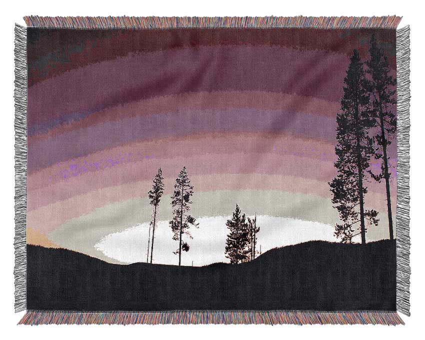 Purple Evening Woven Blanket