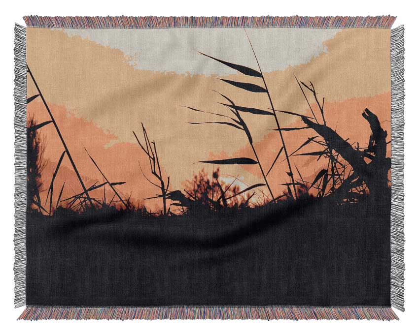 Sunset Reeds Woven Blanket