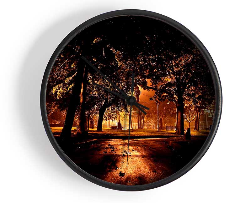 Park At Night City Clock - Wallart-Direct UK