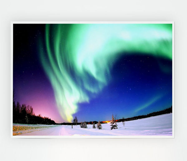 Aurora Borealis Print Poster Wall Art