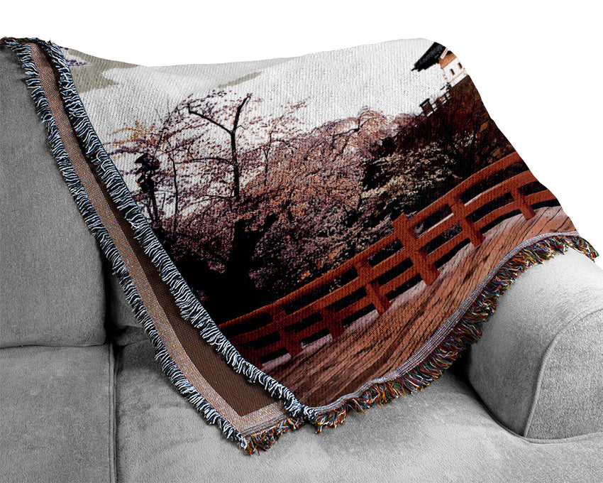 Hirosaki Castle Japan Woven Blanket