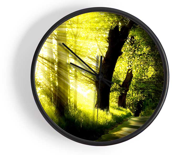 Green Nature Dual Monitor-Other Clock - Wallart-Direct UK