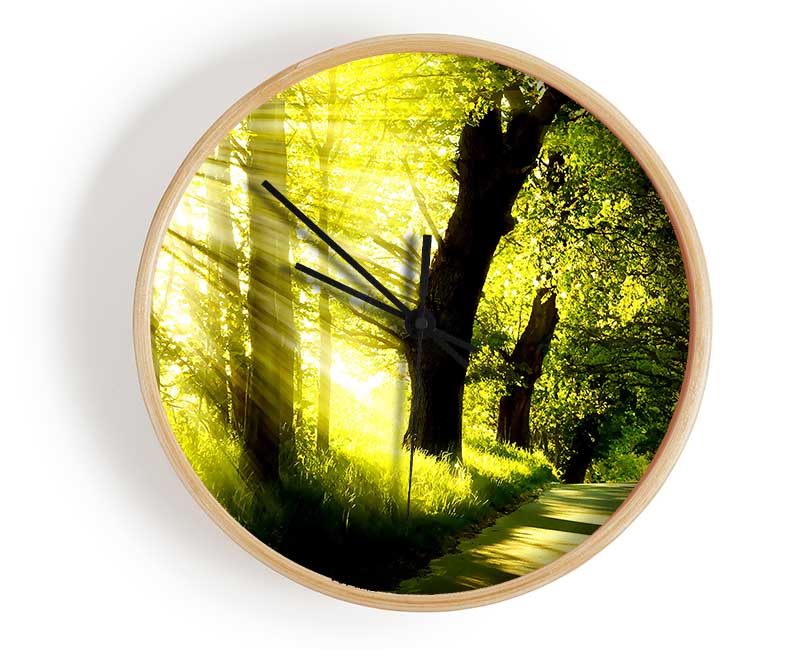 Green Nature Dual Monitor-Other Clock - Wallart-Direct UK