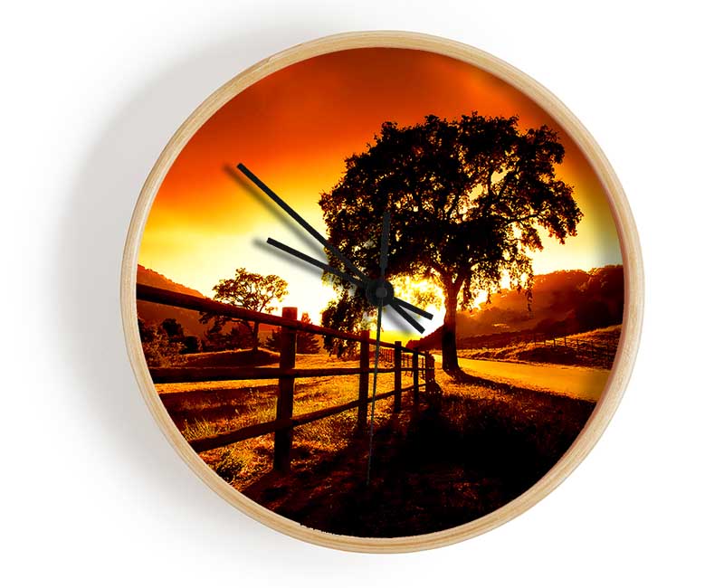 On The Road To Dawn Clock - Wallart-Direct UK