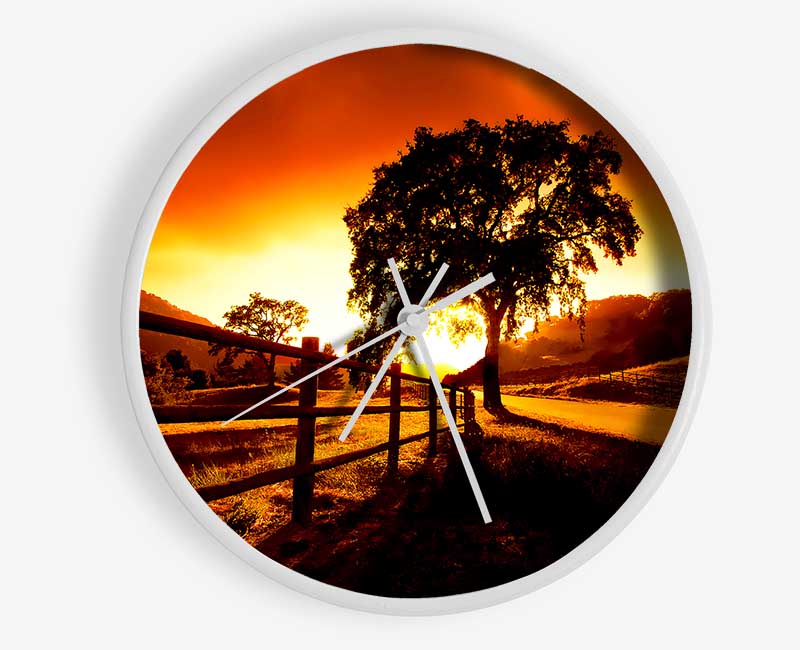 On The Road To Dawn Clock - Wallart-Direct UK