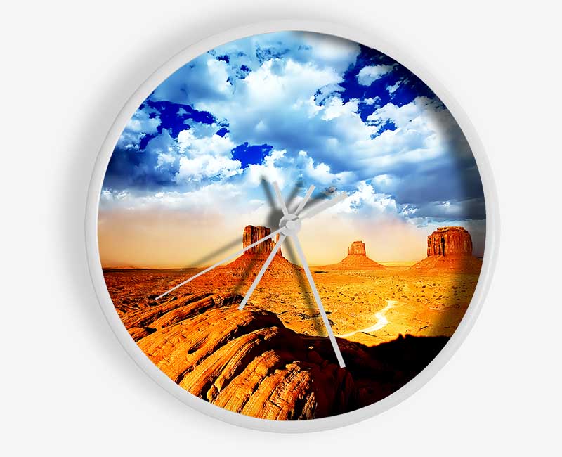 Monument Valley Skies Clock - Wallart-Direct UK