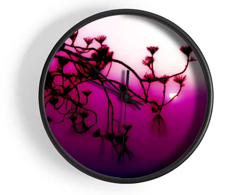 Pink Haze Clock - Wallart-Direct UK