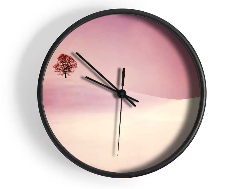 The Lonesome Winter Tree Clock - Wallart-Direct UK