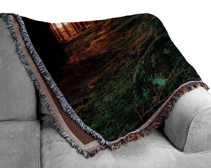 Beyond The Trees Woven Blanket