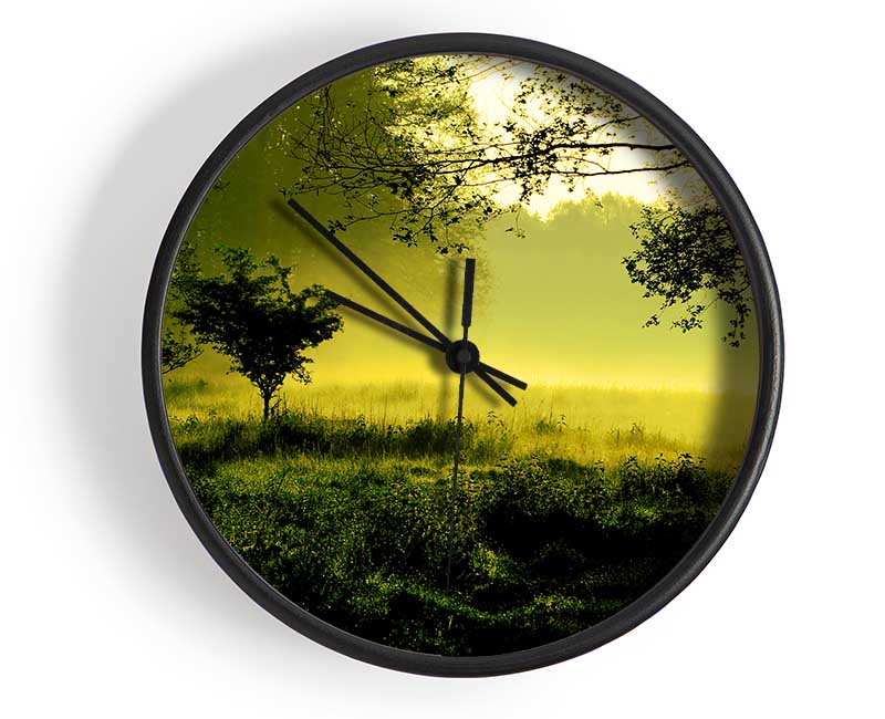 Countryside Mist Clock - Wallart-Direct UK