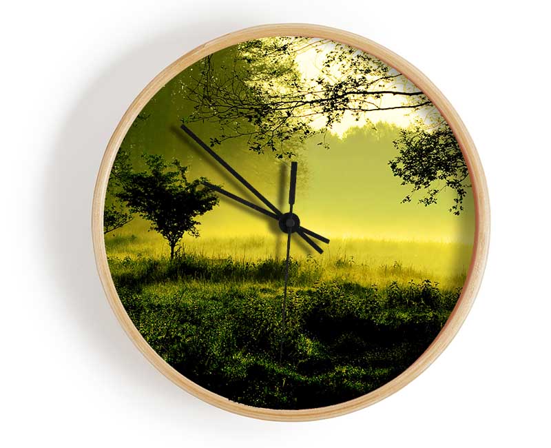 Countryside Mist Clock - Wallart-Direct UK