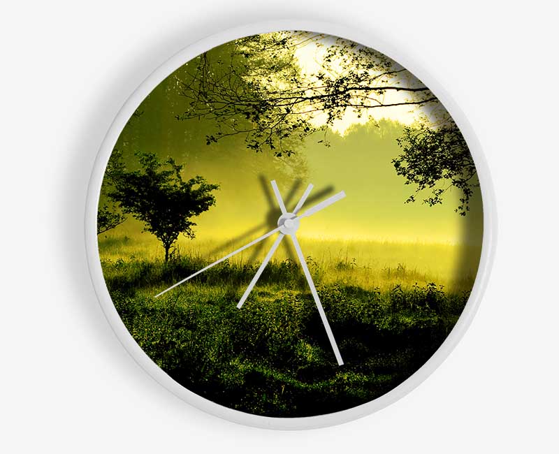 Countryside Mist Clock - Wallart-Direct UK