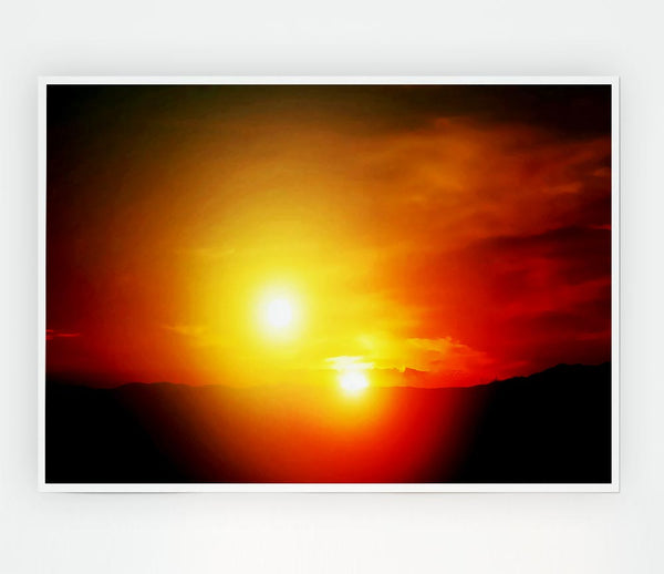 Blazing Sun Duo Print Poster Wall Art