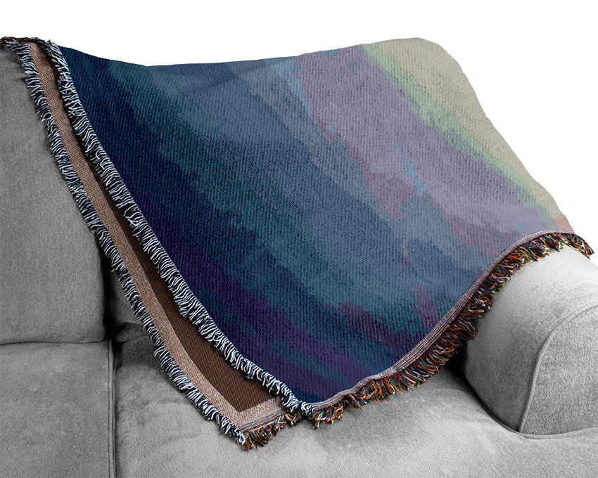 Ocean Rocks At First Light Woven Blanket