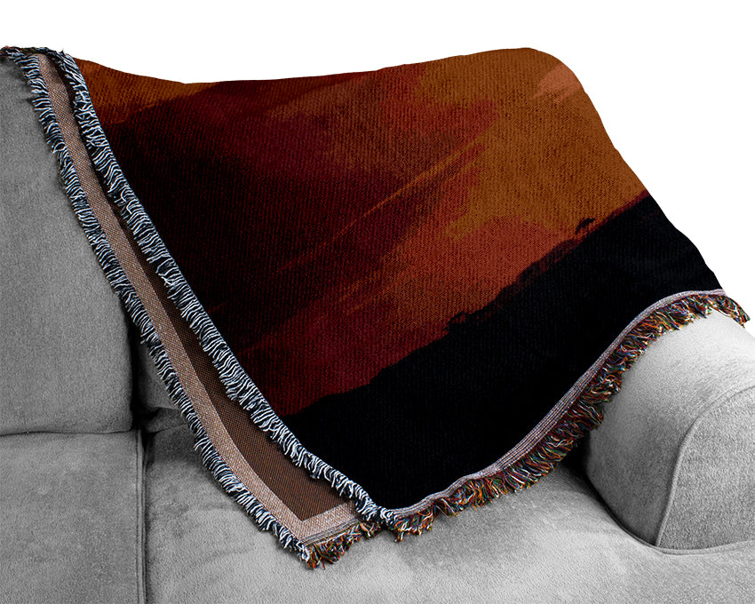 Golden Sunrise Woven Blanket