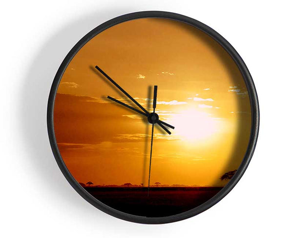 Golden Sunrise Clock - Wallart-Direct UK