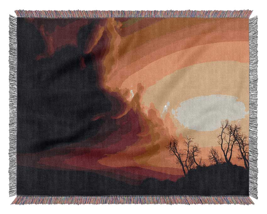 Stunning Sun Clouds Woven Blanket