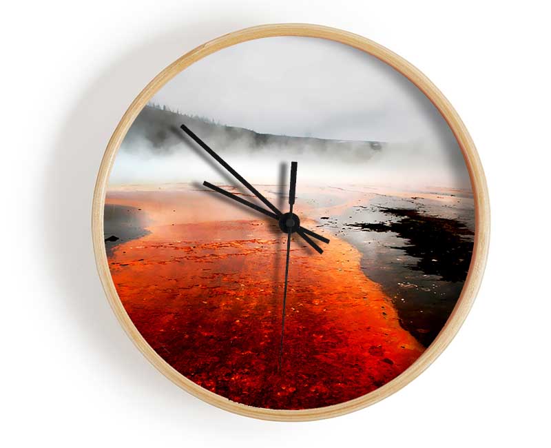 Red Lava Mist Clock - Wallart-Direct UK