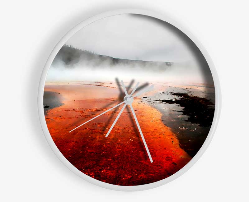 Red Lava Mist Clock - Wallart-Direct UK