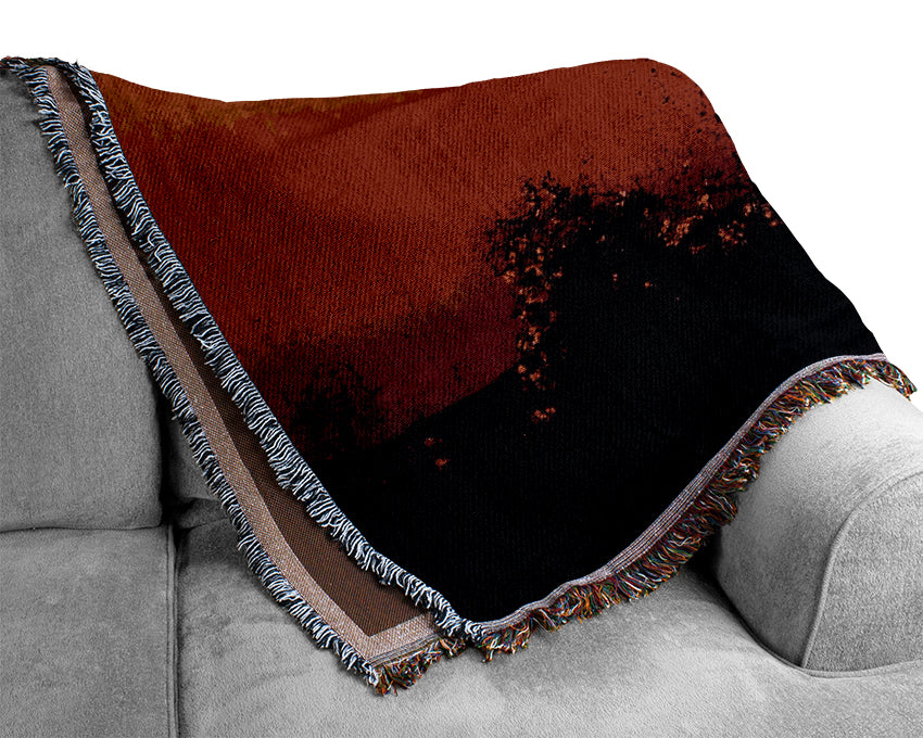 Red Sun Delight Woven Blanket