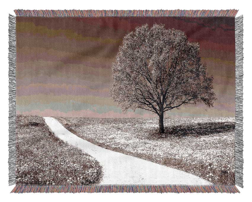 Summers Day Sepia Tone Woven Blanket