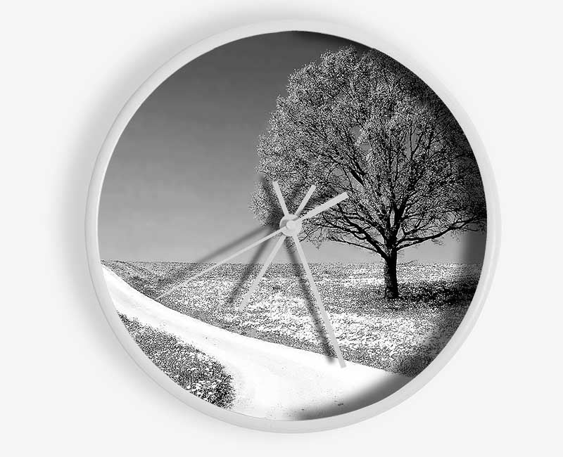 Summers Day B n W Clock - Wallart-Direct UK