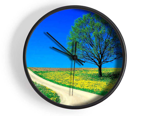 The Lonely Tree Road Clock - Wallart-Direct UK