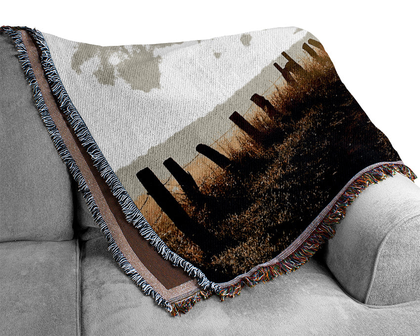 Country Lane Mist Woven Blanket