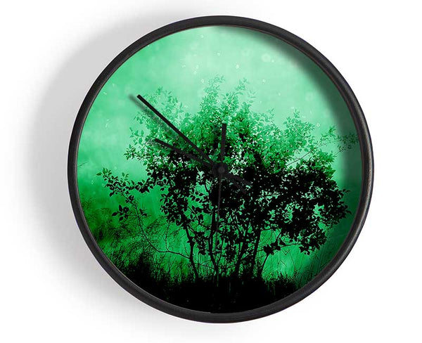 Emerald Tree Clock - Wallart-Direct UK