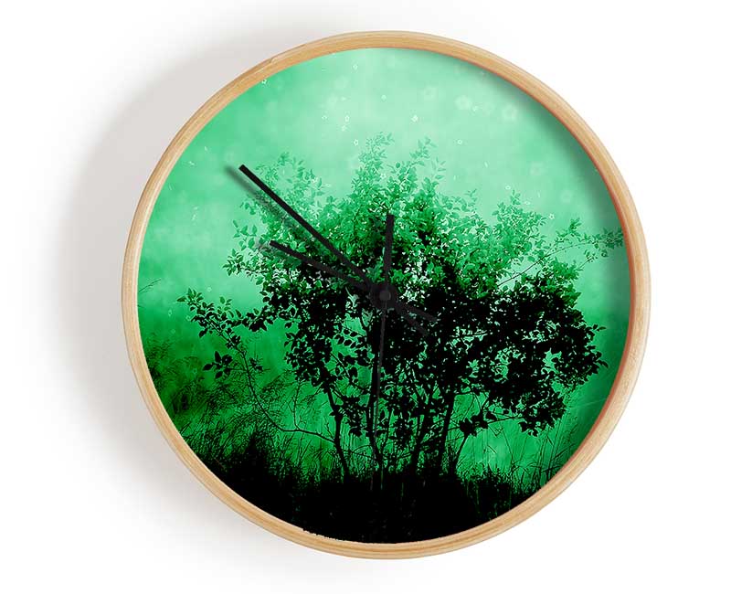 Emerald Tree Clock - Wallart-Direct UK