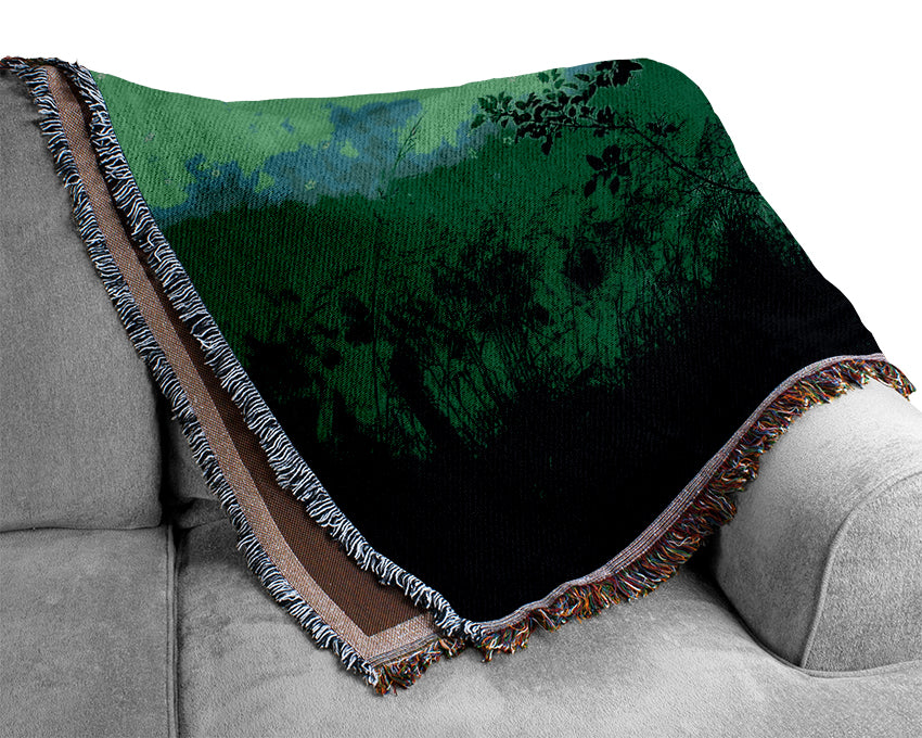 Emerald Tree Woven Blanket