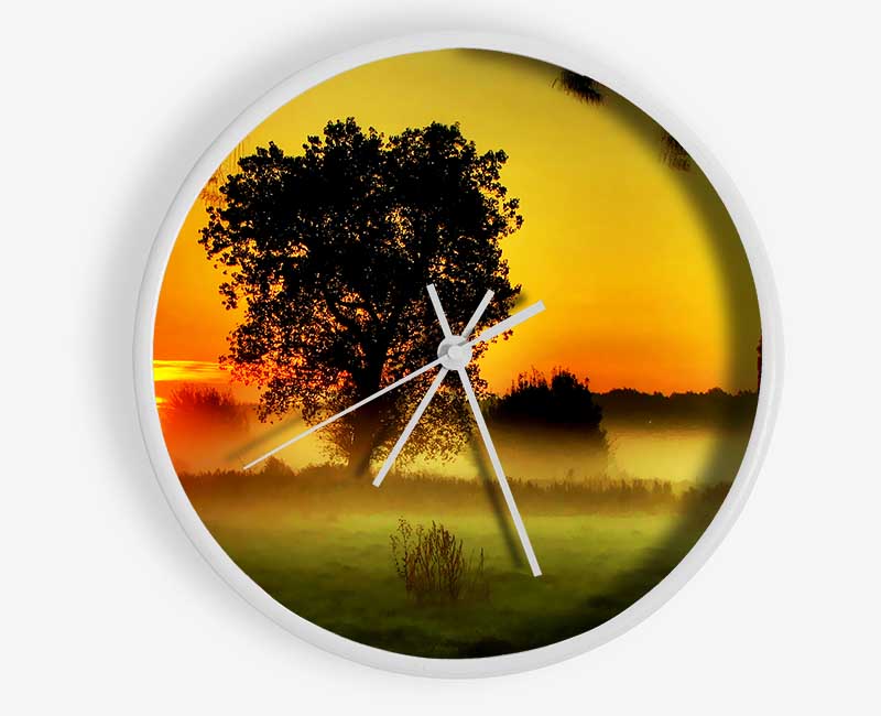 Surreal Ocean Mist Clock - Wallart-Direct UK