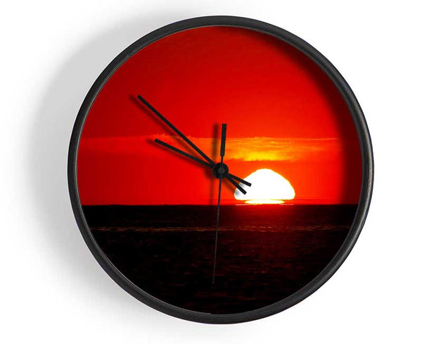 Red Ocean Glory Clock - Wallart-Direct UK