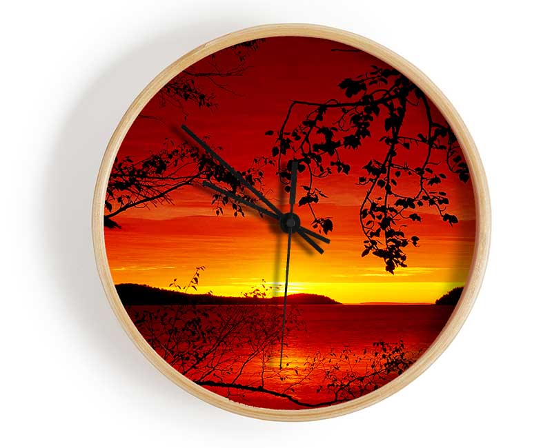 Red River Through The Trees Clock - Wallart-Direct UK