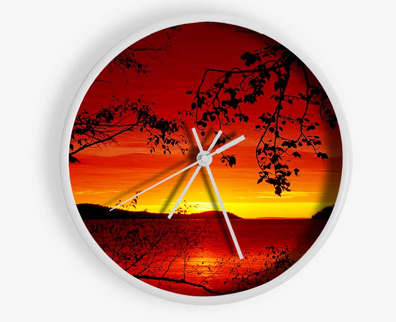 Red River Through The Trees Clock - Wallart-Direct UK