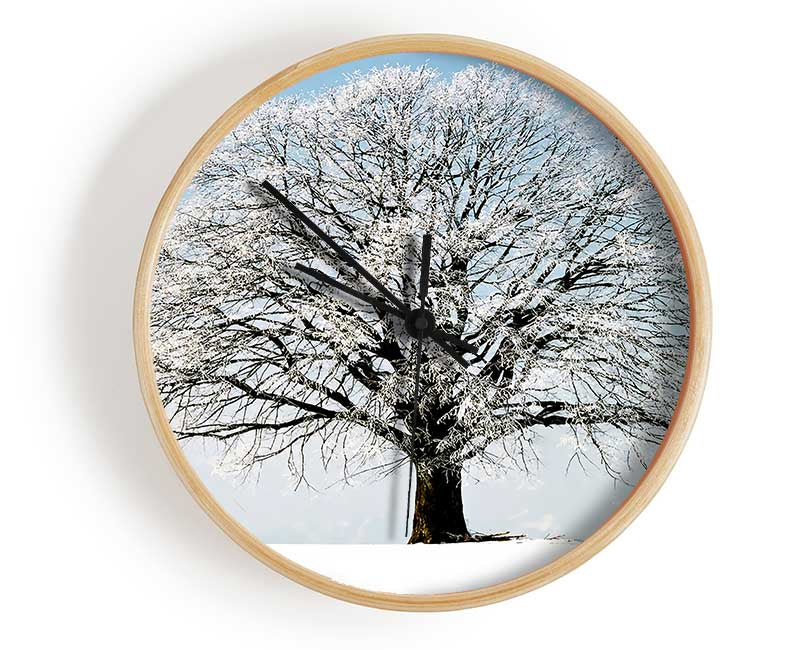 Snow Tree Clock - Wallart-Direct UK