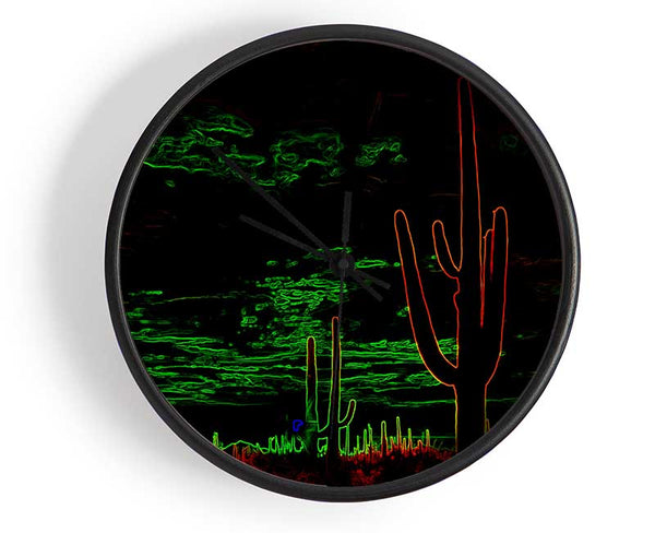 Cactus Clock - Wallart-Direct UK